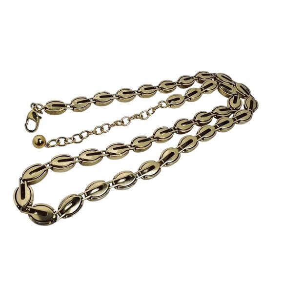 Vintage Gold Tone Oval Link Necklace (5697) - Picture 9 of 9